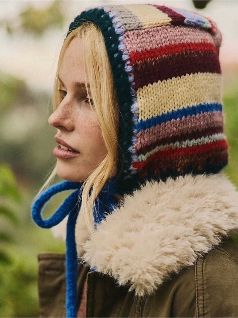 Free People Evie Multi Stripe Bonnet. NWT. Primary stripe